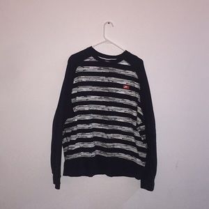 Nike Crewneck Black and White Stripes